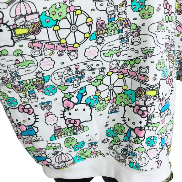 Hello kitty graphic print hello kitty city park monogram cozy hoodie size medium - Picture 11 of 16